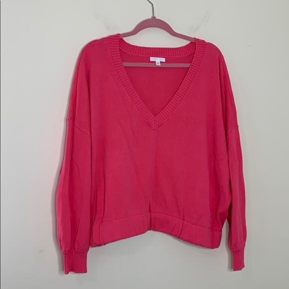 Abound Pink Magenta V-Neck Knit Sweater NWT Size XXL - Picture 2 of 9